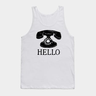 Hello old-school (black version) Tank Top